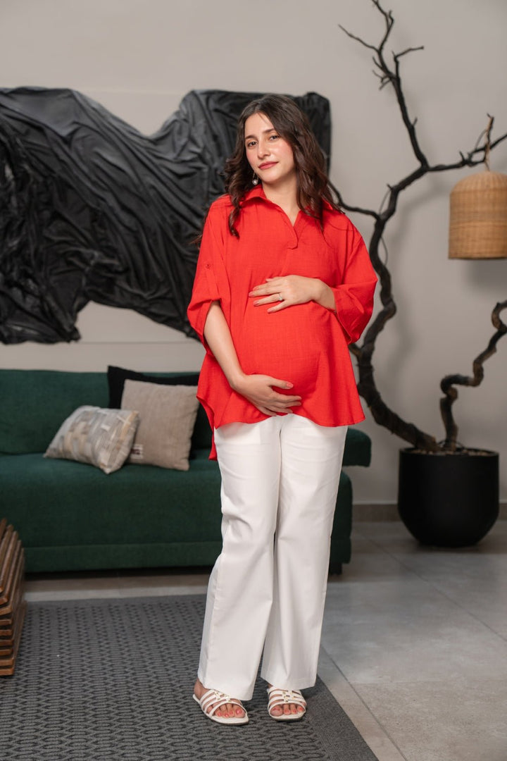 Oversized Collar Top - Preggies