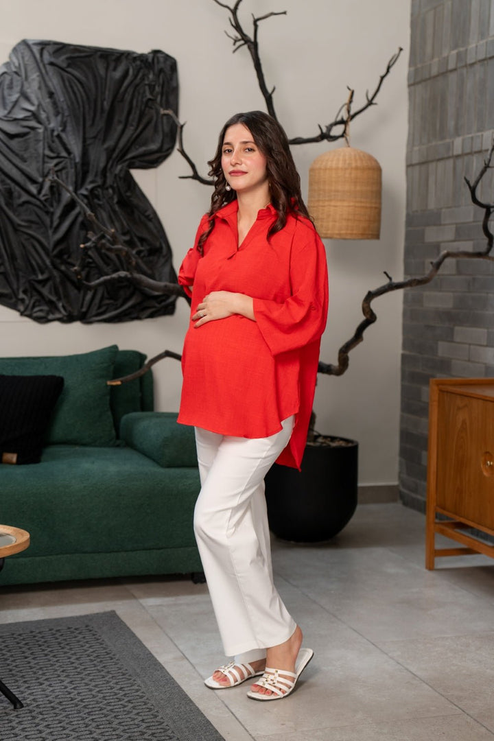Oversized Collar Top - Preggies