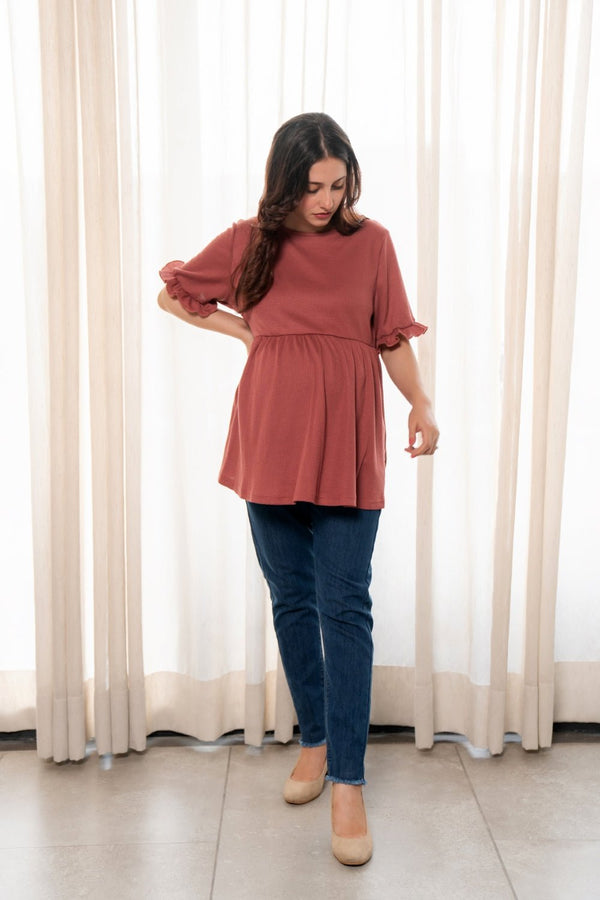 Waffle Textured Top - Preggies