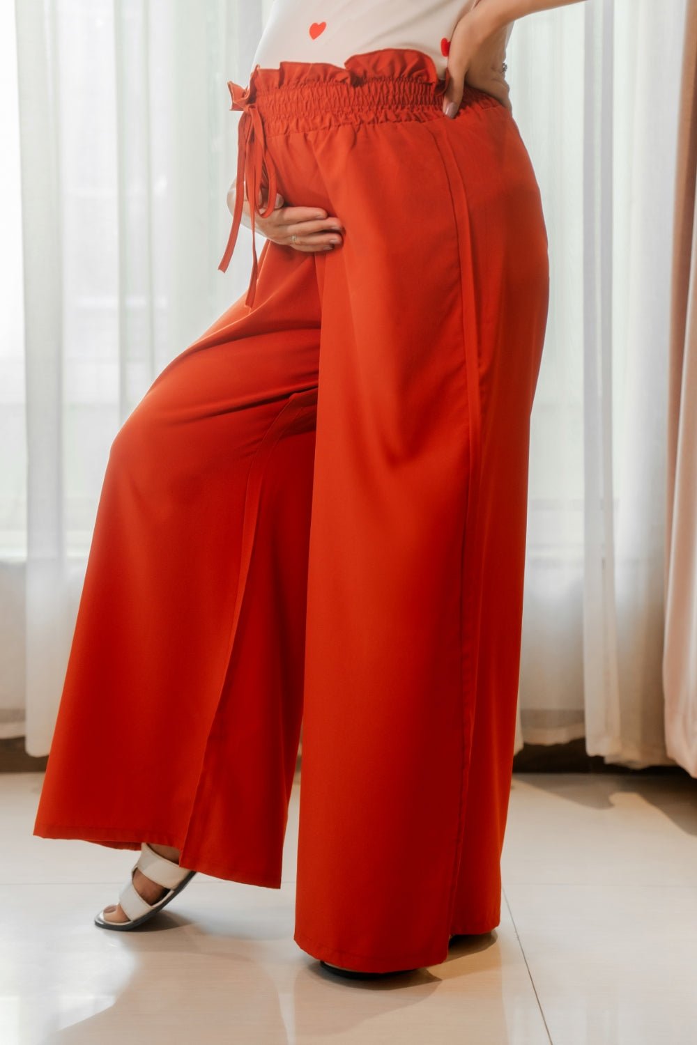 Wide Legged (Rust) Trouser - Preggies